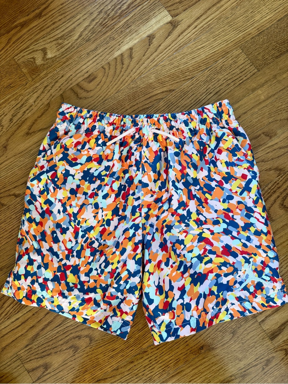 Boys Multicolor Abstract Print Swim Shorts